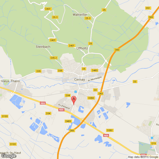 Plan des salles de sport de Cernay