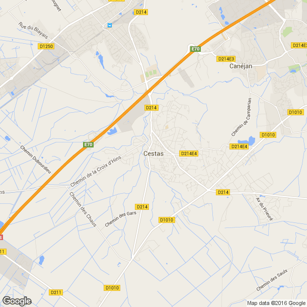 Plan des salles de sport de Cestas