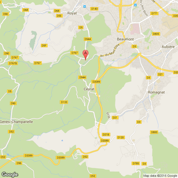 Plan des salles de sport de Ceyrat