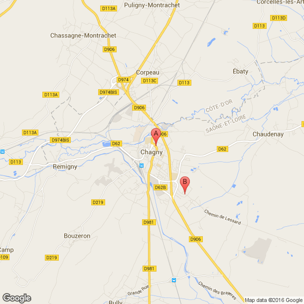 Plan des salles de sport de Chagny