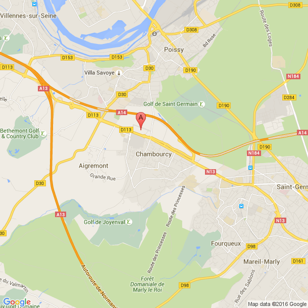Plan des salles de sport de Chambourcy