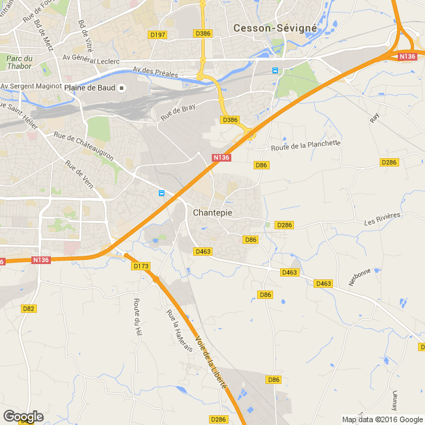 Plan des salles de sport de Chantepie
