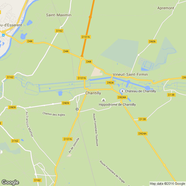 Plan des salles de sport de Chantilly