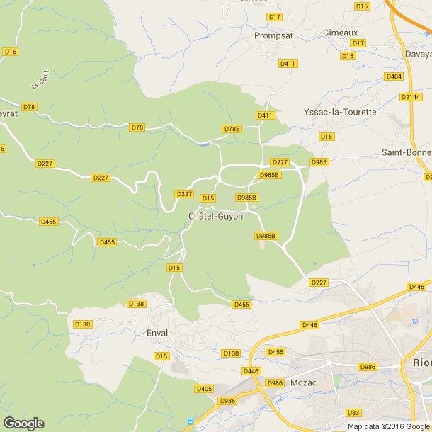 Plan des salles de sport de Chatelguyon