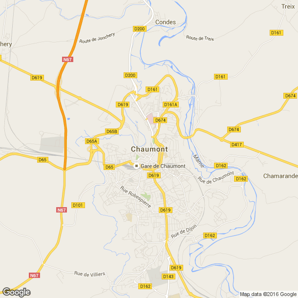 Plan des salles de sport de Chaumont