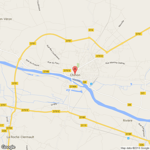 Plan des salles de sport de Chinon