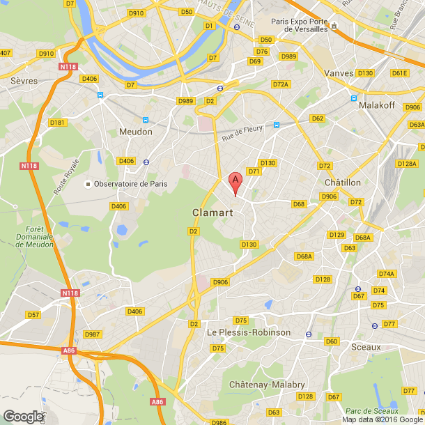 Plan des salles de sport de Clamart