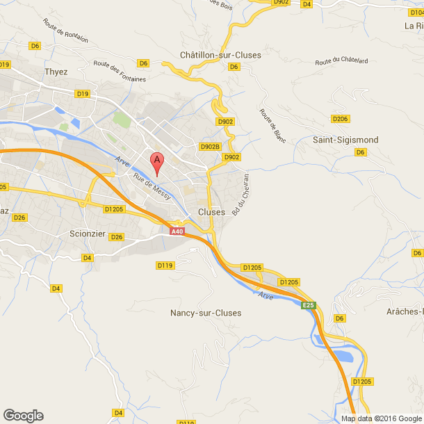 Plan des salles de sport de Cluses