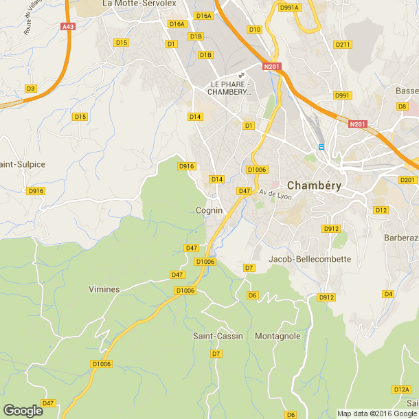 Plan des salles de sport de Cognin