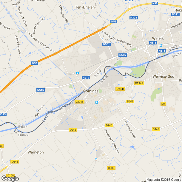 Plan des salles de sport de Comines