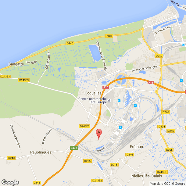 Plan des salles de sport de Coquelles