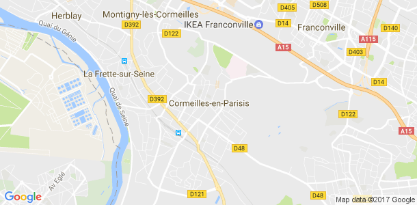 Plan des salles de sport de Cormeilles en Parisis