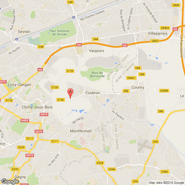 Plan des salles de sport de Coubron