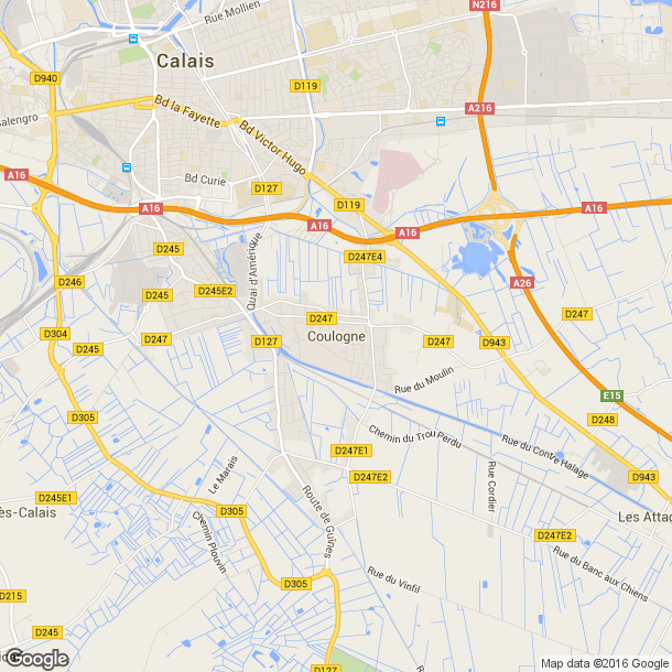 Plan des salles de sport de Coulogne