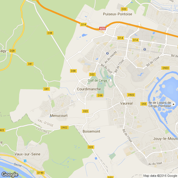 Plan des salles de sport de Courdimanche