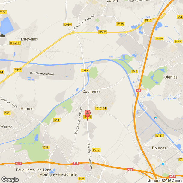 Plan des salles de sport de Courrières