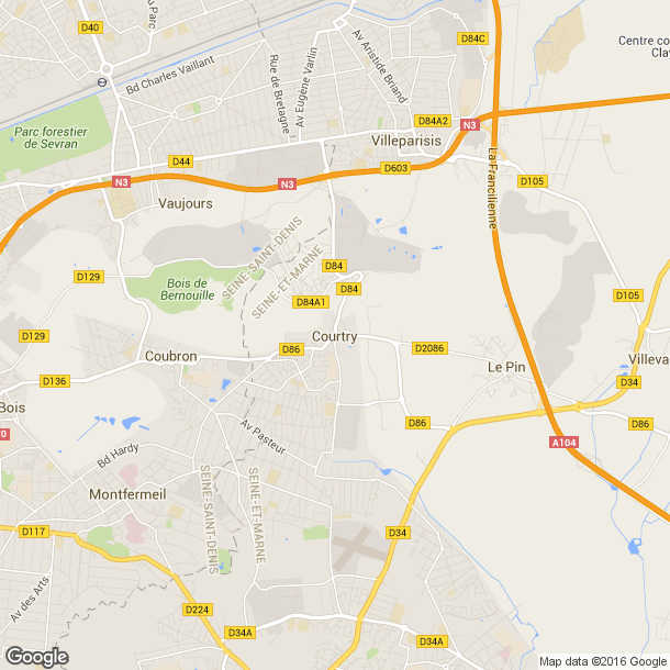 Plan des salles de sport de Courtry