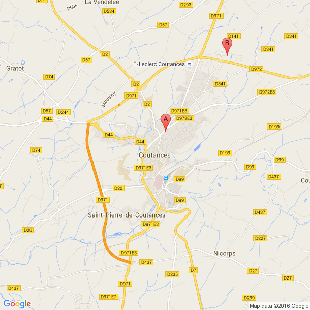 Plan des salles de sport de Coutances