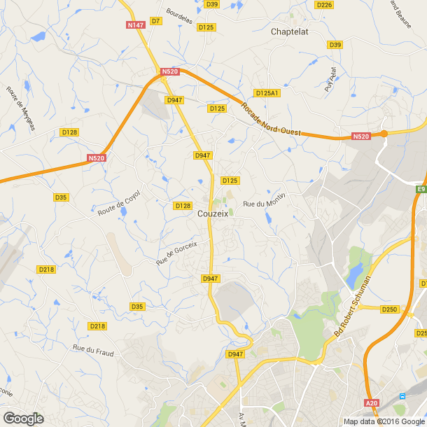 Plan des salles de sport de Couzeix