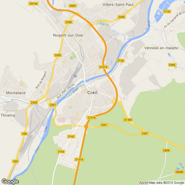Plan des salles de sport de Creil