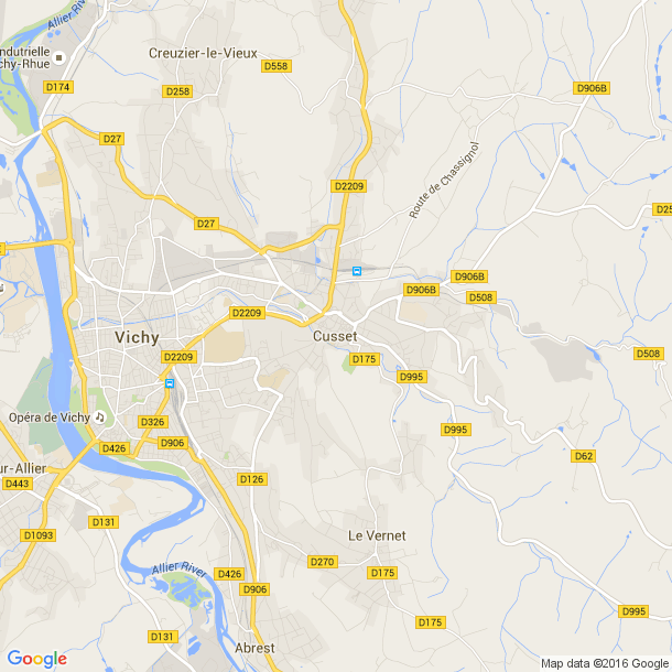 Plan des salles de sport de Cusset