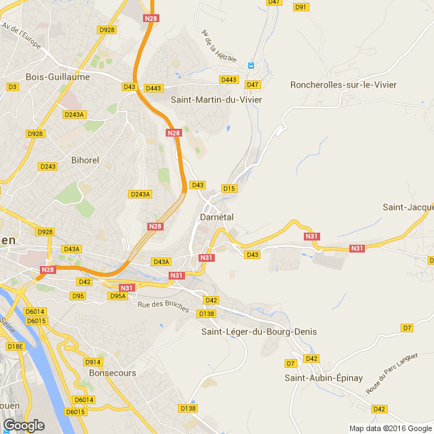 Plan des salles de sport de Darnetal