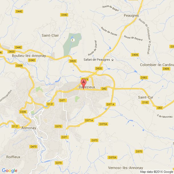 Plan des salles de sport de Davezieux