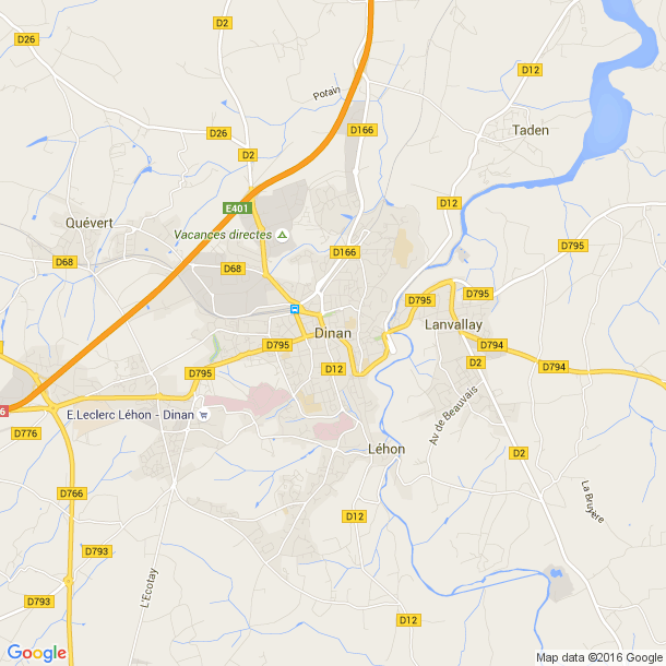 Plan des salles de sport de Dinan