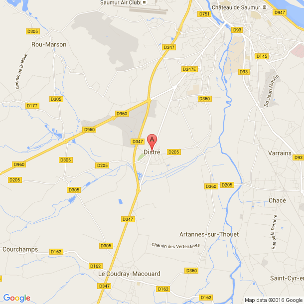 Plan des salles de sport de Distre