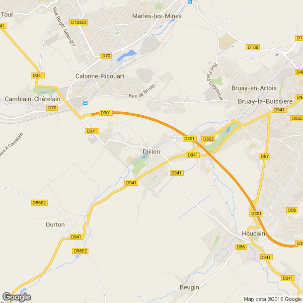 Plan des salles de sport de Divion