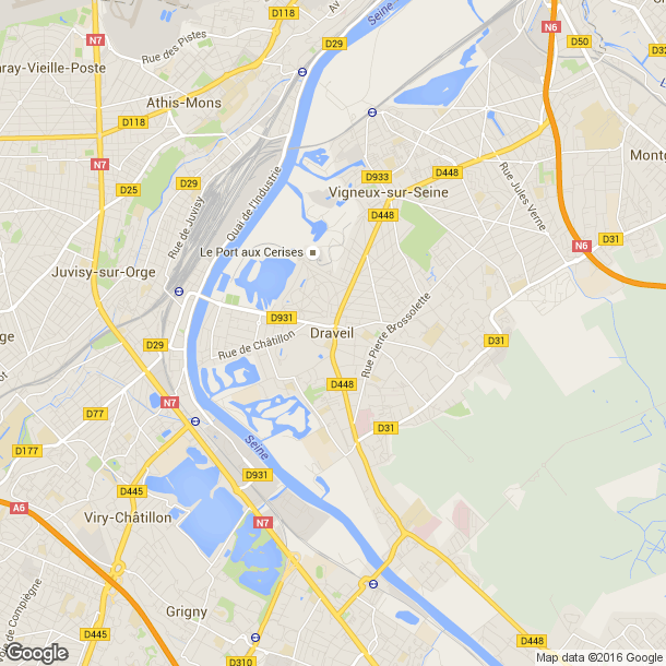Plan des salles de sport de Draveil