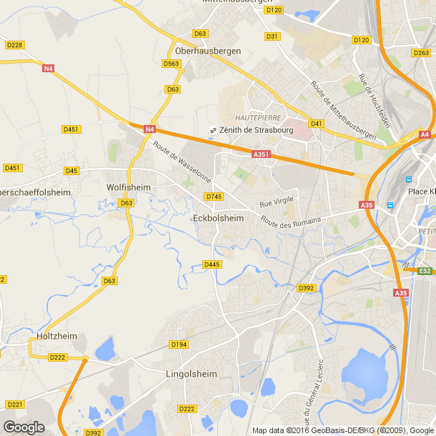 Plan des salles de sport de Eckbolsheim