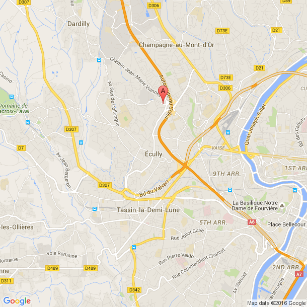 Plan des salles de sport de Ecully