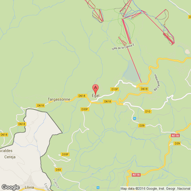 Plan des salles de sport de Egat