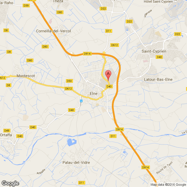 Plan des salles de sport de Elne