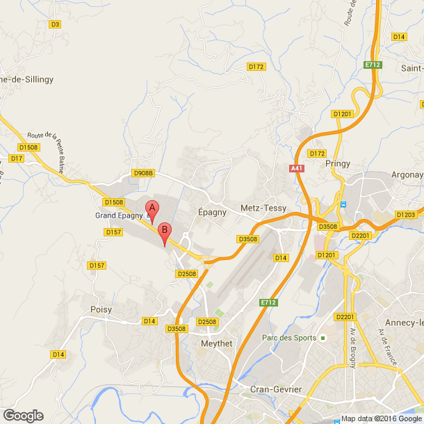 Plan des salles de sport de Epagny