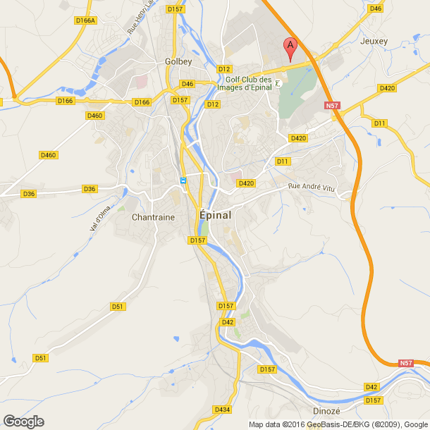 Plan des salles de sport de Epinal