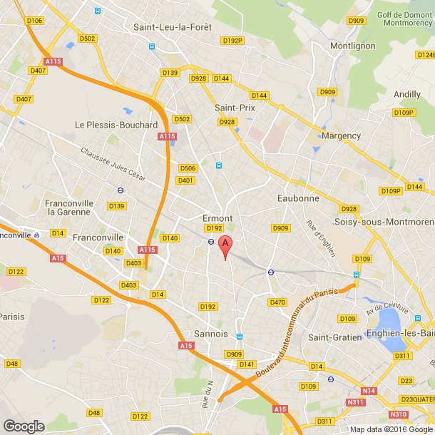 Plan des salles de sport de Ermont