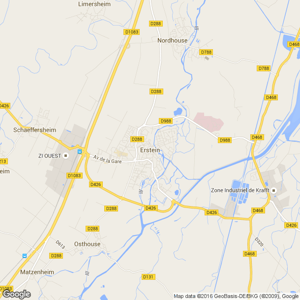 Plan des salles de sport de Erstein