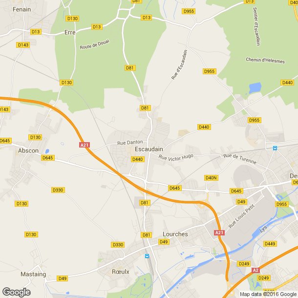 Plan des salles de sport de Escaudain