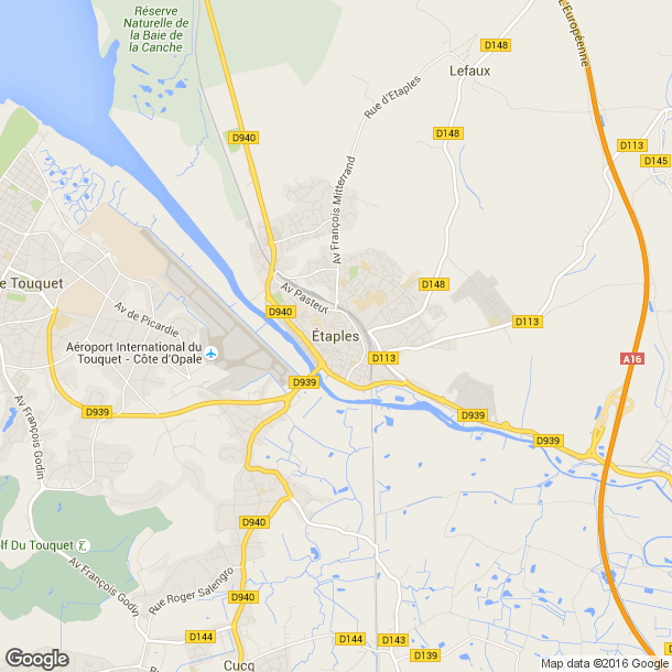 Plan des salles de sport de Etaples