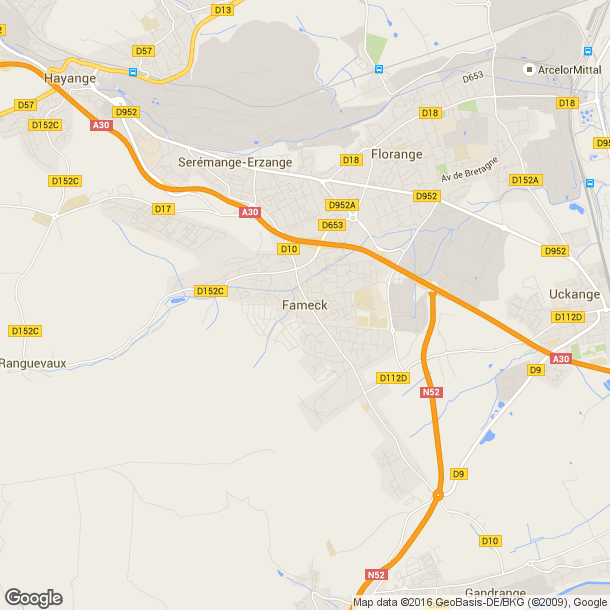 Plan des salles de sport de Fameck