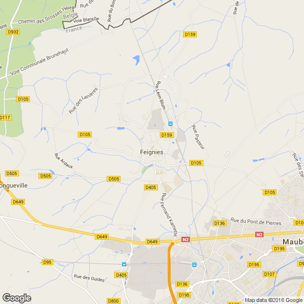 Plan des salles de sport de Feignies