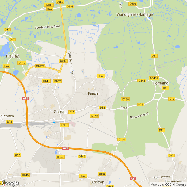Plan des salles de sport de Fenain