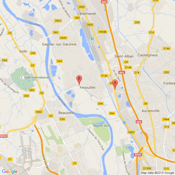 Plan des salles de sport de Fenouillet