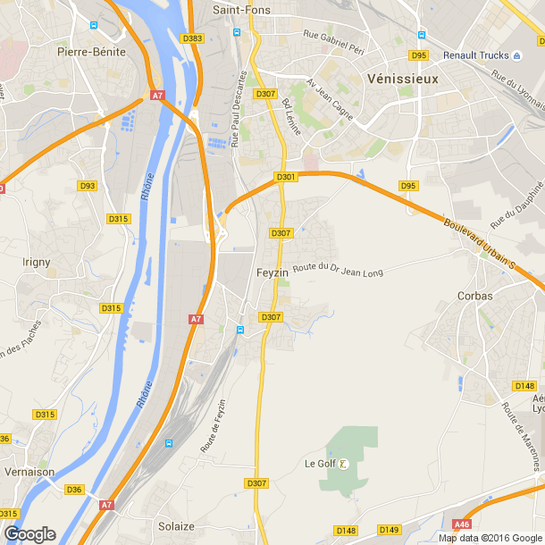 Plan des salles de sport de Feyzin