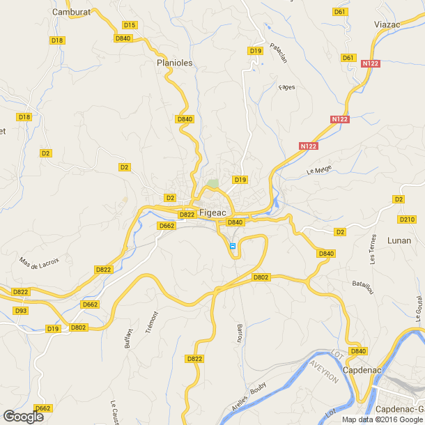 Plan des salles de sport de Figeac