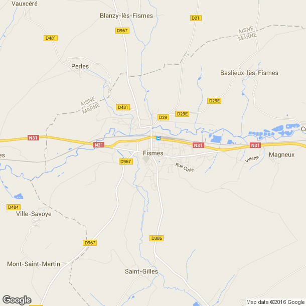 Plan des salles de sport de Fismes
