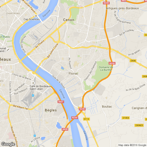 Plan des salles de sport de Floirac