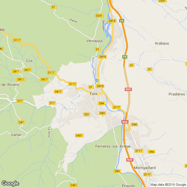 Plan des salles de sport de Foix